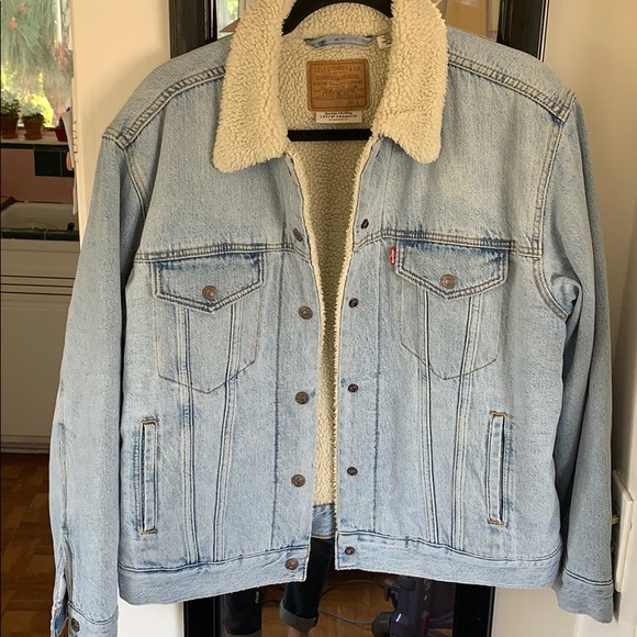 wooly denim jacket